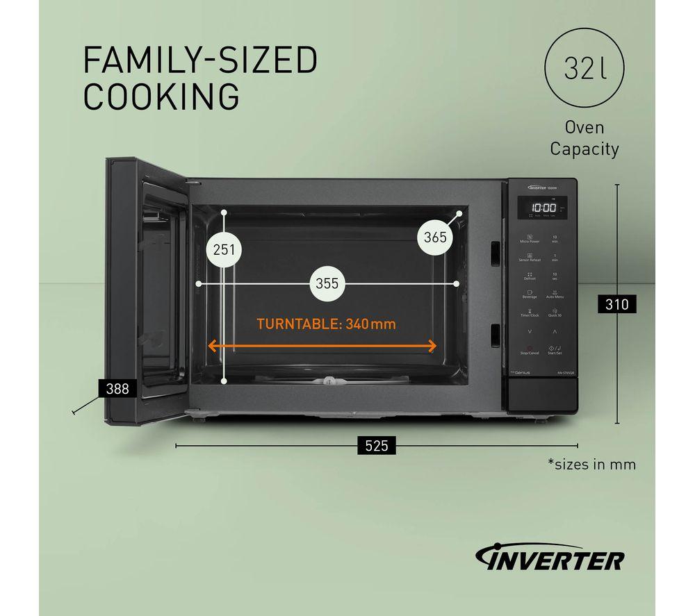PANASONIC NN-ST65QBBPQ Compact Solo Microwave - Black image number 8 of 10