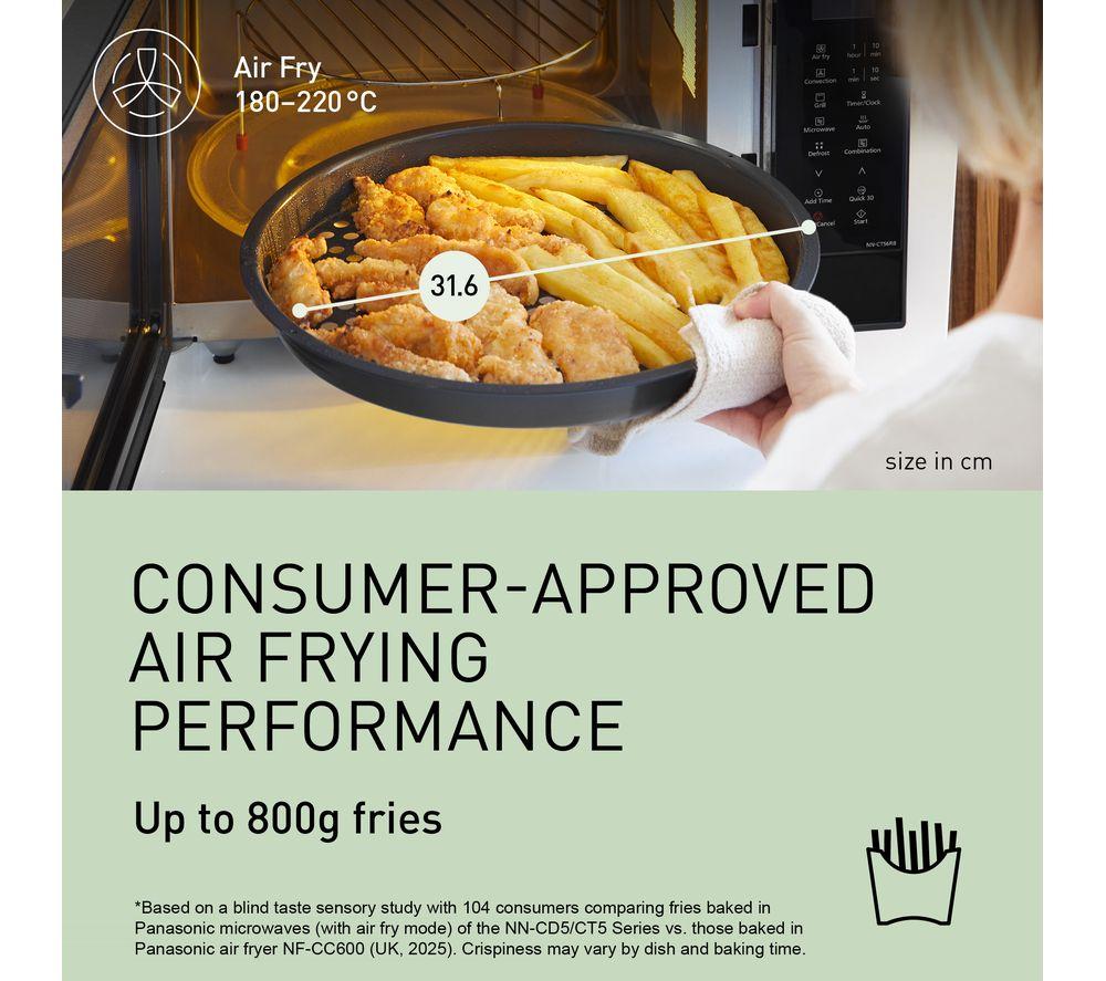 PANASONIC 4-in-1 Air Fryer NN-CT56RBBPQ Combination Microwave - Black image number 5 of 9