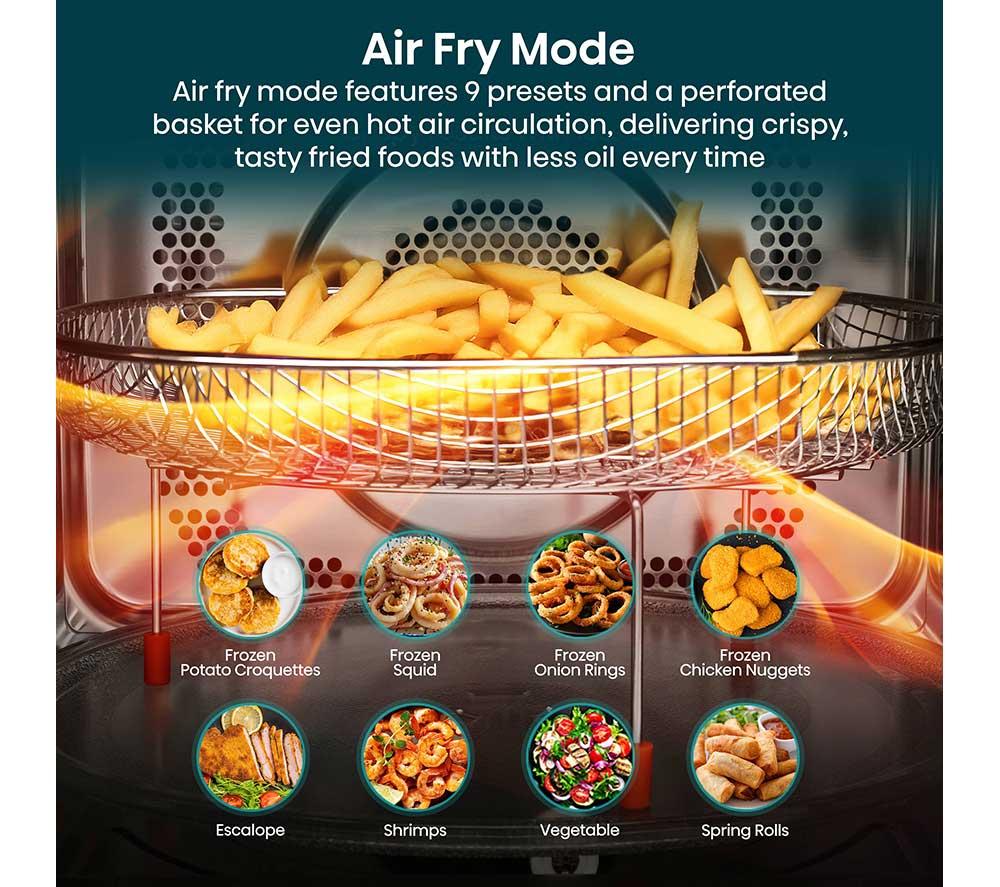 HISENSE H23MOBS5HCUK 4-in-1 Compact Air Fryer Microwave with Grill - Black image number 5 of 22