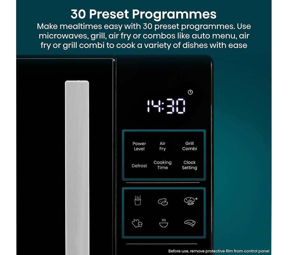 HISENSE H23MOBS5HCUK 4-in-1 Compact Air Fryer Microwave with Grill - Black image number 7 of 22