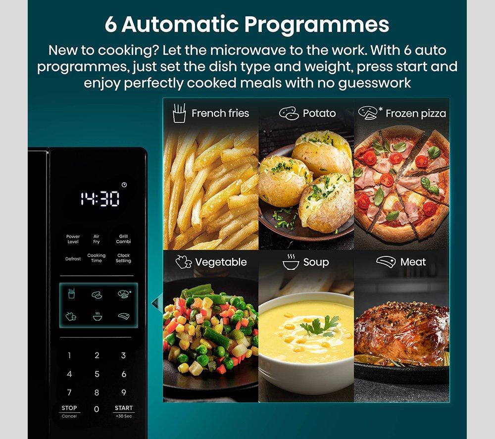 HISENSE H23MOBS5HCUK 4-in-1 Compact Air Fryer Microwave with Grill - Black image number 8 of 22