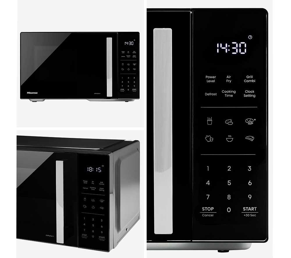 HISENSE H23MOBS5HCUK 4-in-1 Compact Air Fryer Microwave with Grill - Black image number 12 of 22
