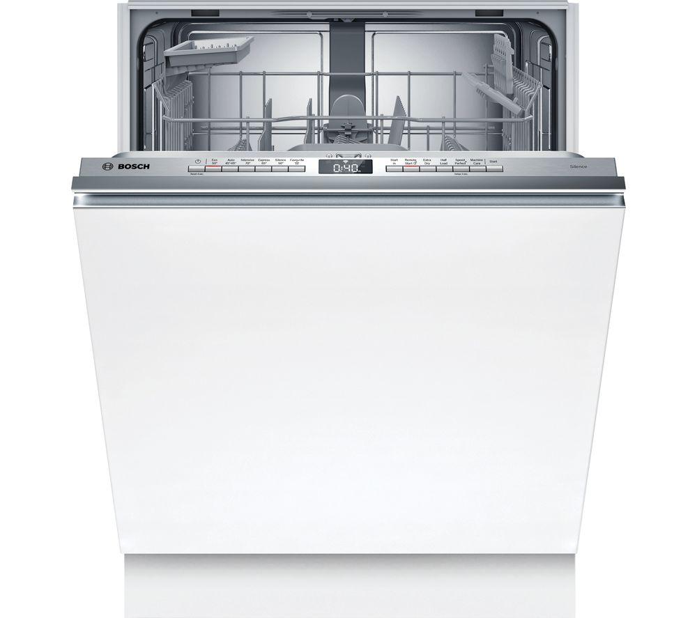 Bosch Series 4 Smh4htx11g Full-Size Fully Integrated Wifi-Enabled Dishwasher, Silver/Grey