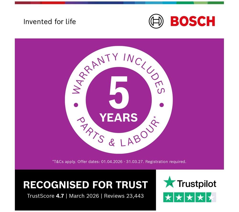 BOSCH Series 4 SMH4HTX11G Full-size Fully Integrated WiFi-enabled Dishwasher image number 2 of 16