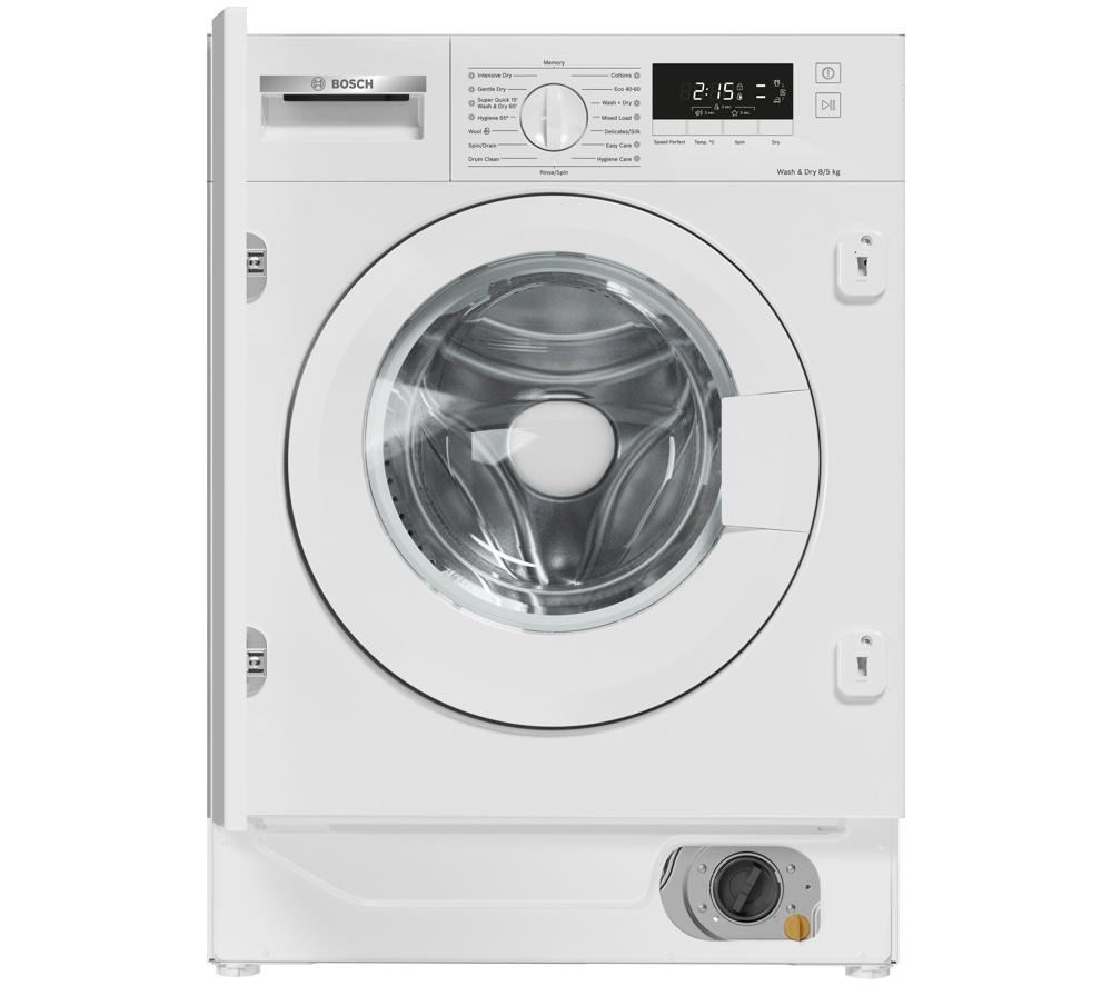 BOSCH Series 4 WKD28260GB Integrated 8 kg Washer Dryer - White