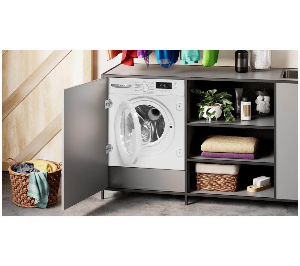 BOSCH Series 4 WKD28260GB Integrated 8 kg Washer Dryer - White image number 2 of 9