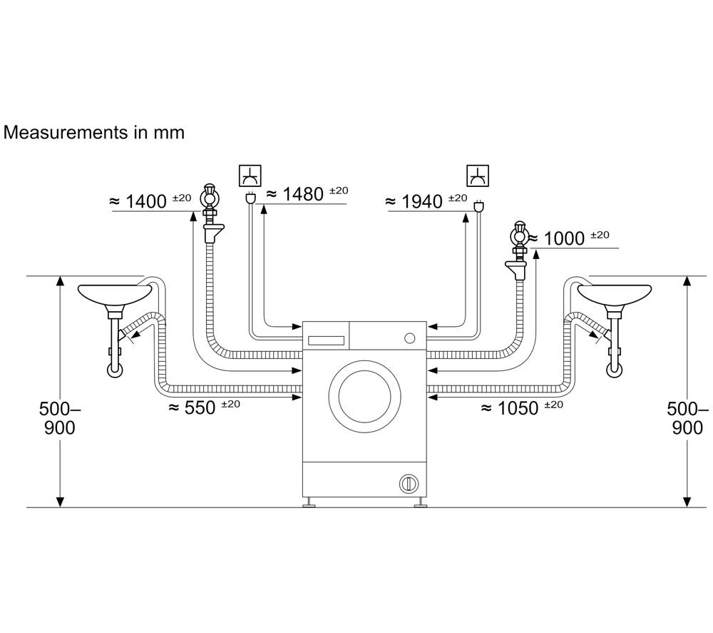 BOSCH Series 4 WKD28260GB Integrated 8 kg Washer Dryer - White image number 9 of 9