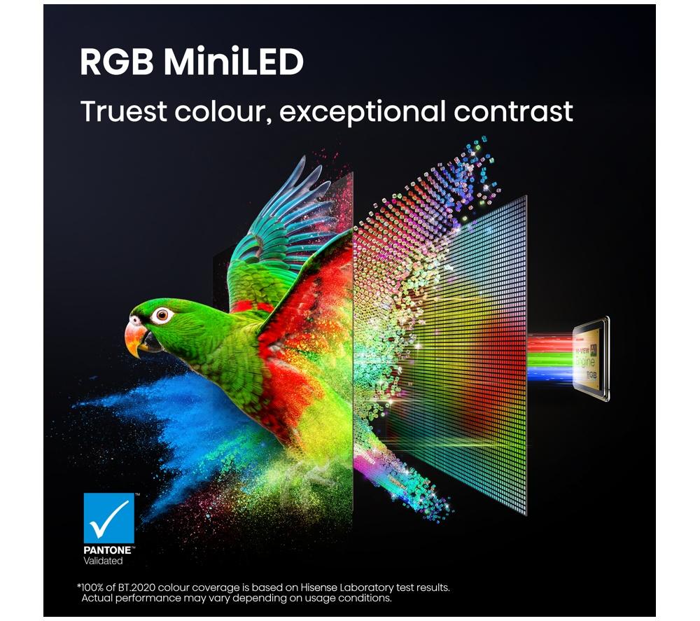 HISENSE 75UR9STUK 75" Smart 4K Ultra HD HDR RGB Mini LED TV image number 5 of 15