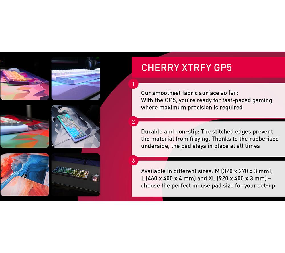 CHERRY XTRFY GP5 Miami Sunset Gaming Mouse Mat - Multicolour, XL image number 6 of 6