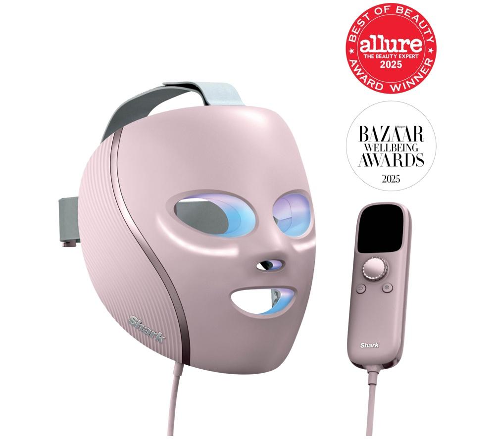 SHARK FW312UKPK CryoGlow Under-Eye Cooling LED Anti-Ageing & Blemish Repair Mask &ndash; Rose Glow image number 2 of 14