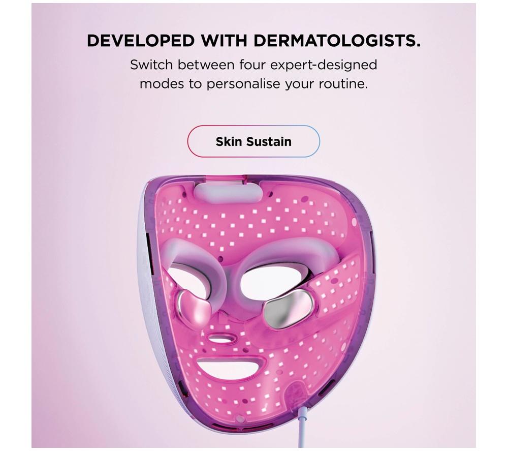 SHARK FW312UKPK CryoGlow Under-Eye Cooling LED Anti-Ageing & Blemish Repair Mask &ndash; Rose Glow image number 3 of 14