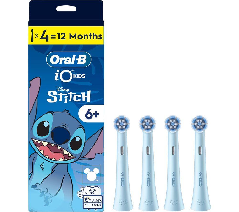 ORAL-B iO Kids Disney Stitch Replacement Toothbrush Head   Pack of 4