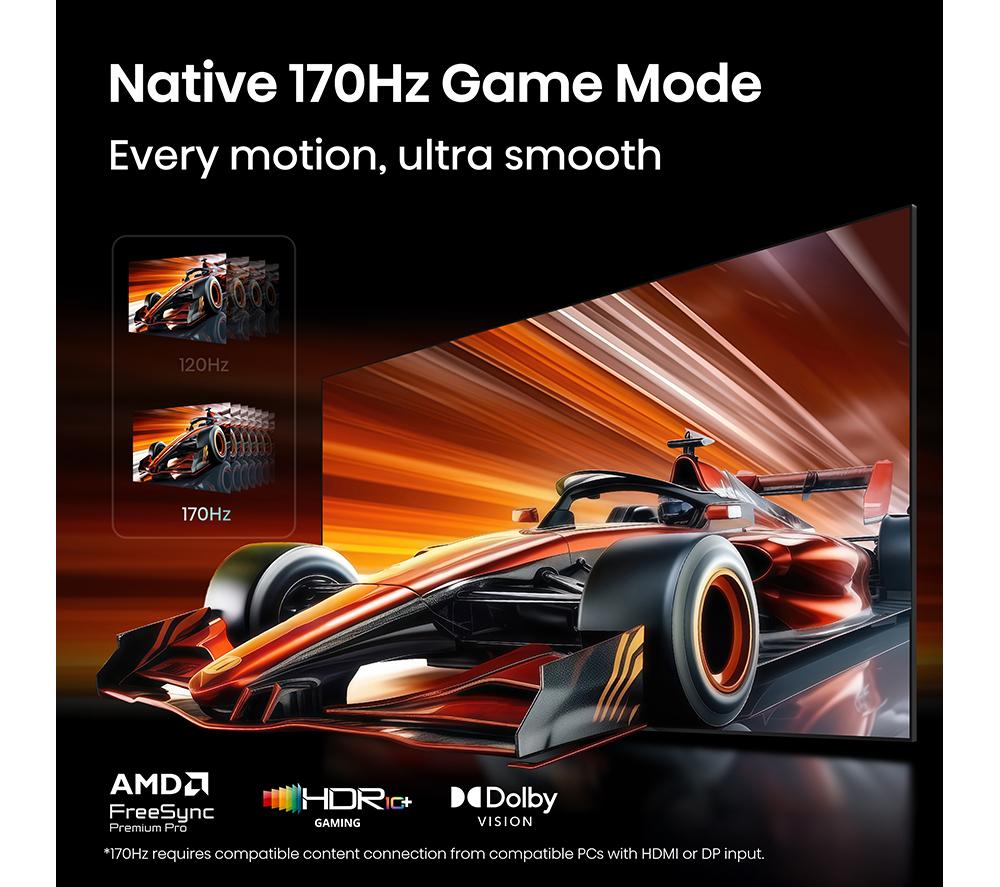 HISENSE 65UR9STUK 65" Smart 4K Ultra HD HDR RGB Mini LED TV image number 9 of 15