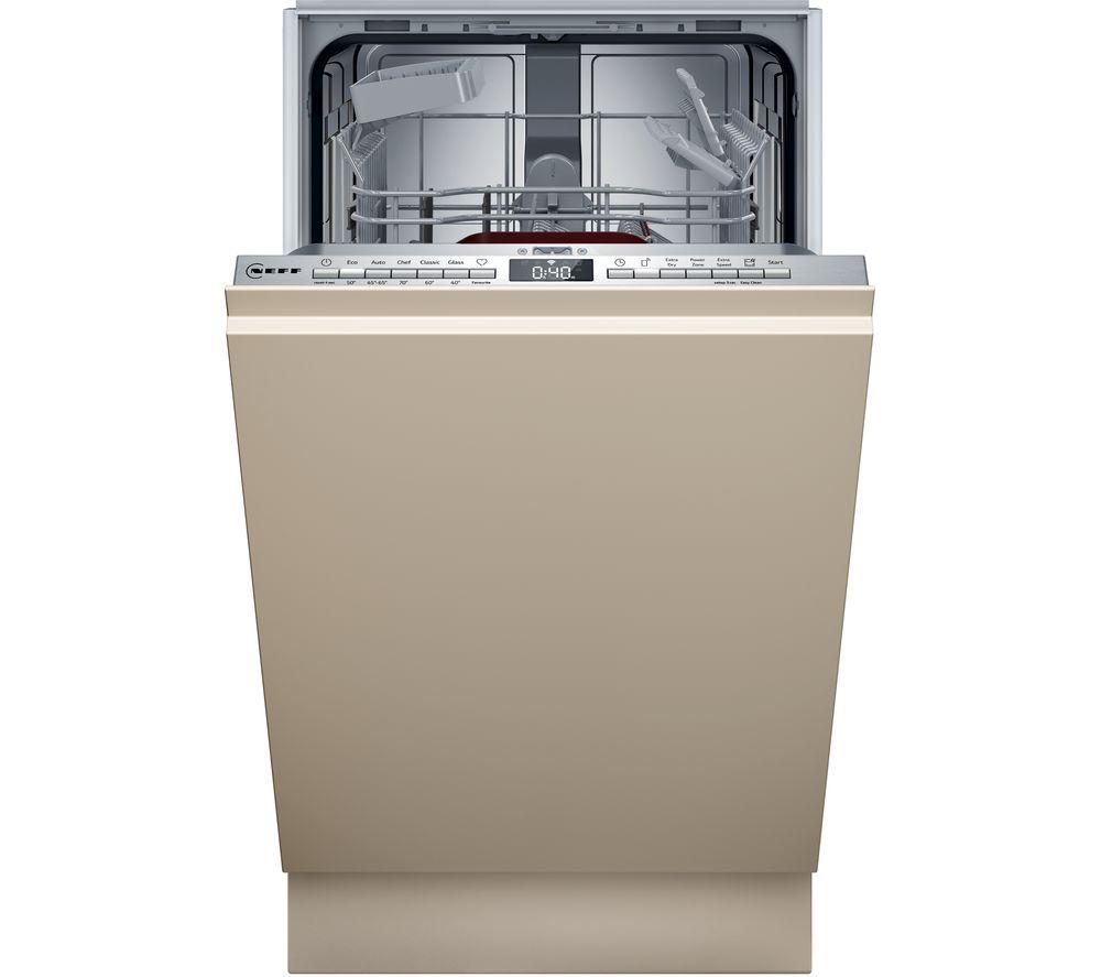 Neff N50 S875hkx32g Slimline Fully Integrated Wifi-Enabled Dishwasher, Silver/Grey