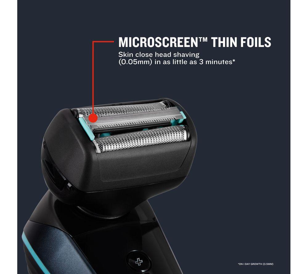 REMINGTON Balder Head & Face Wet & Dry Foil Shaver - Black & Blue image number 2 of 8