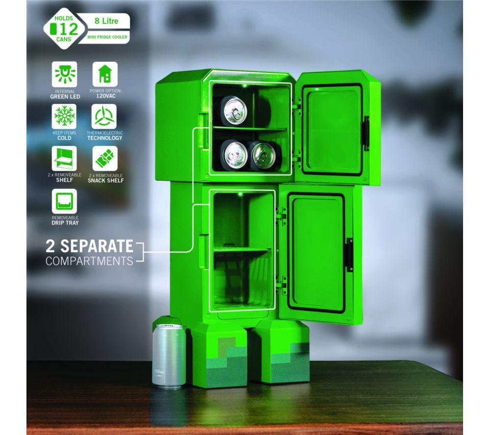 UKONIC Minecraft Legends Large Creeper Mini Fridge - Green image number 4 of 8