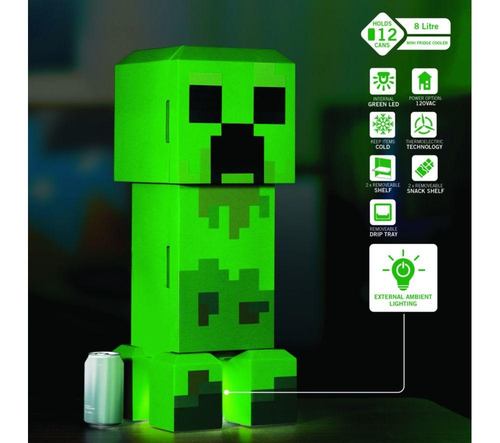 UKONIC Minecraft Legends Large Creeper Mini Fridge - Green image number 5 of 8