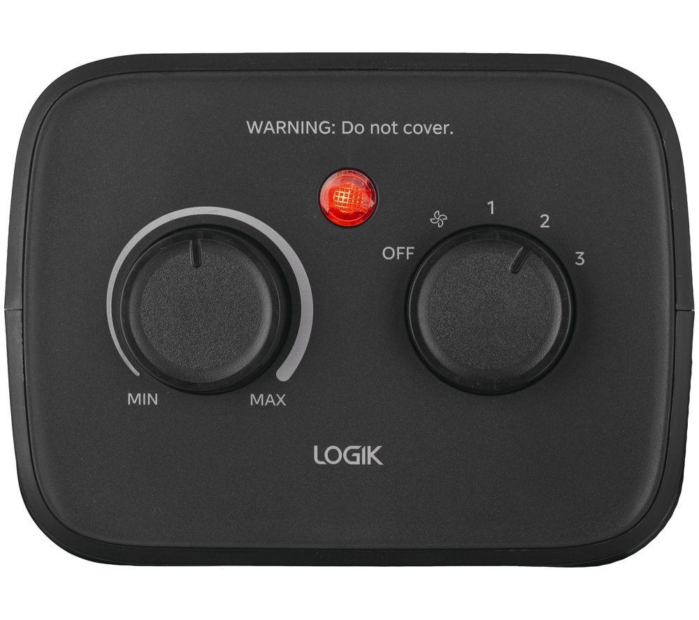 LOGIK L20PTC26 Ceramic Fan Heater - Black image number 5 of 5