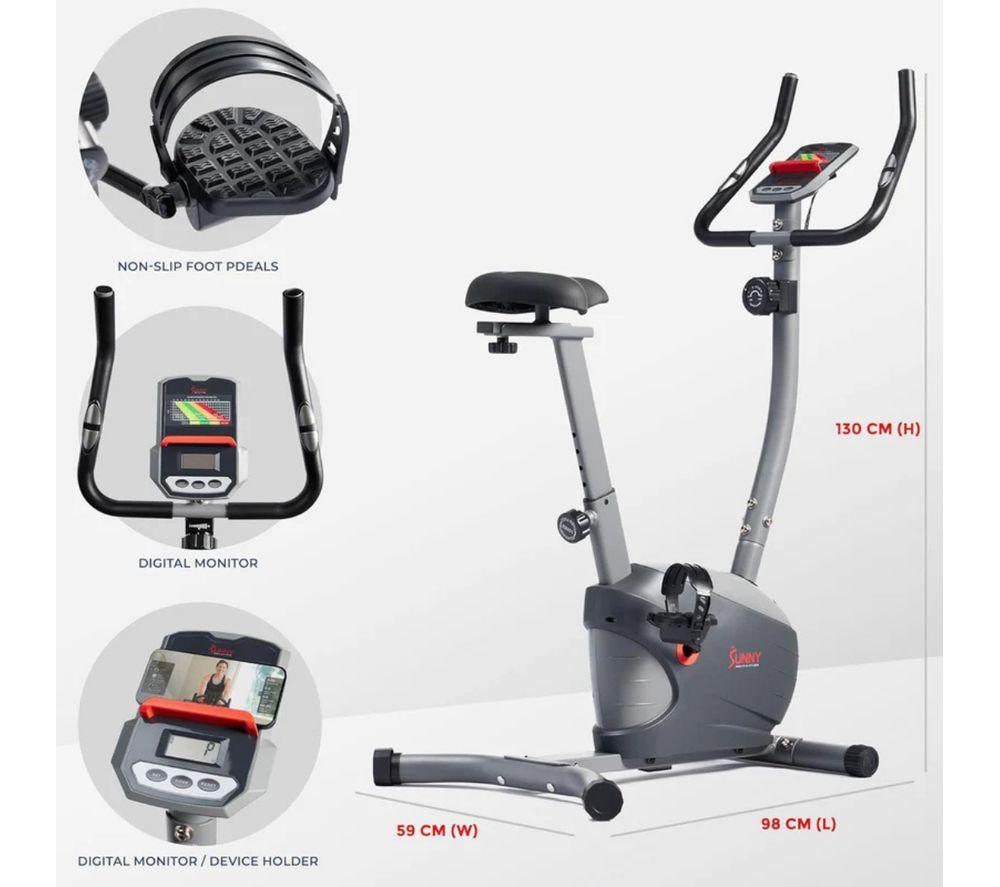 SUNNY HEALTH SF-B220030 Performance Upright Exercise Bike - Grey image number 2 of 5