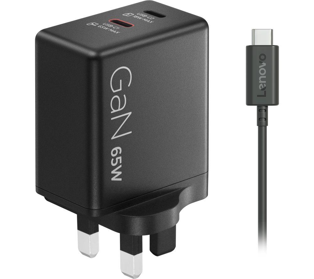 LENOVO 65 W GaN Dual USB Type-C Power Adapter image number 2 of 10