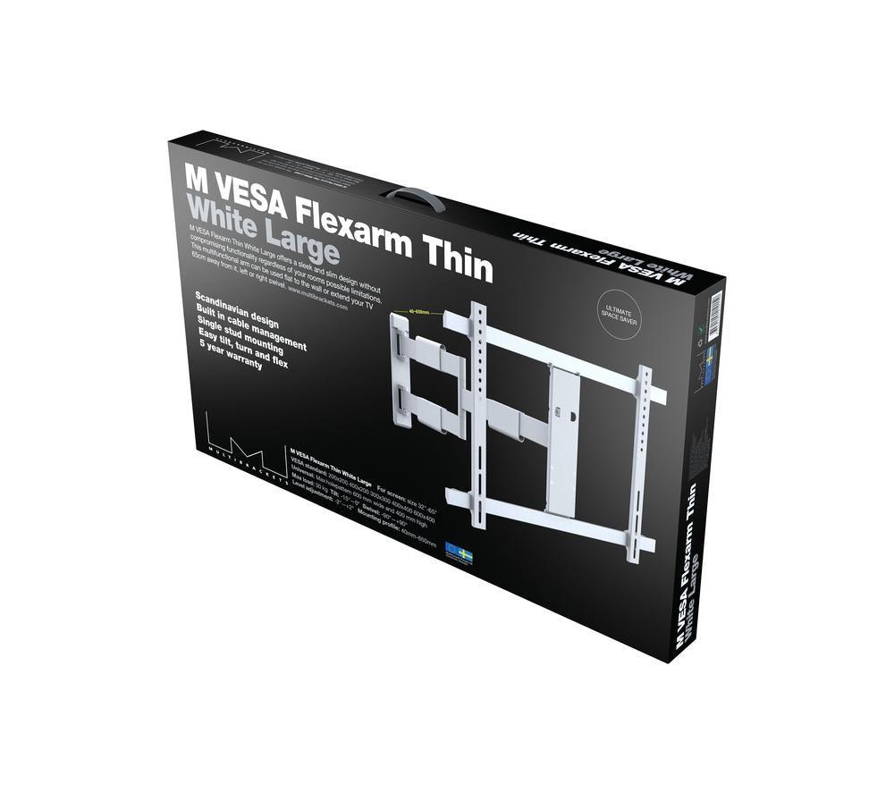 MULTIBRACKETS M Flexarm Series Full Motion 37-65" TV Bracket - White image number 4 of 12