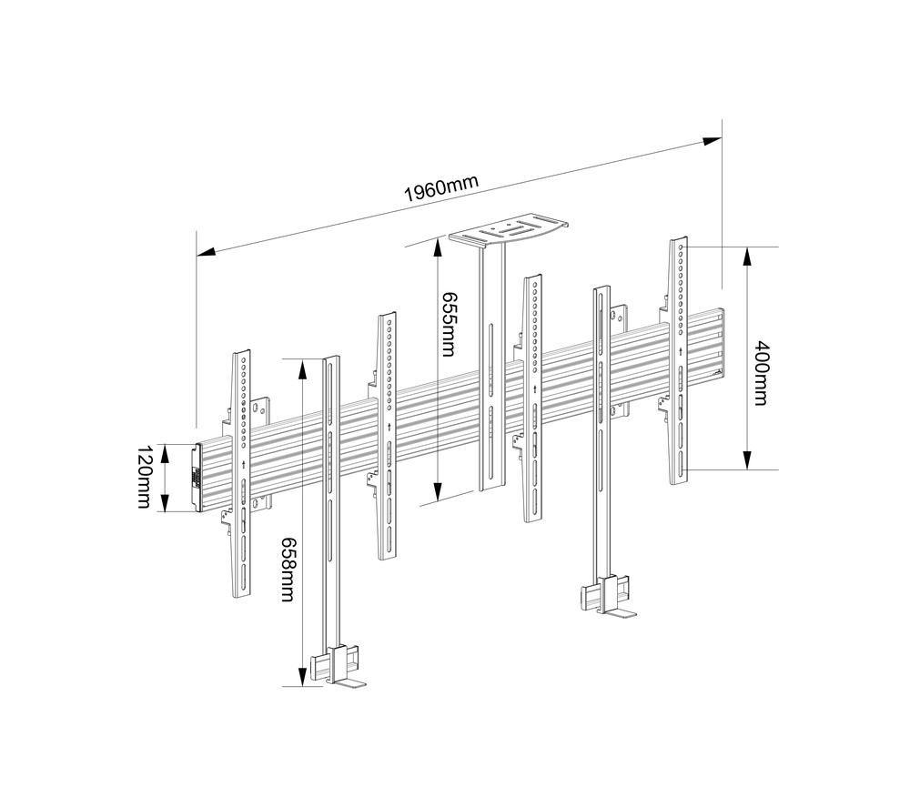 MULTIBRACKETS M Pro MB6621 Side-by-Side 32 - 65" TV Bracket image number 11 of 12
