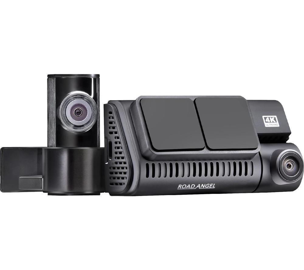Road Angel Halo Ultima 4K Front & Full Hd Rear Dash Cam - Black, Black