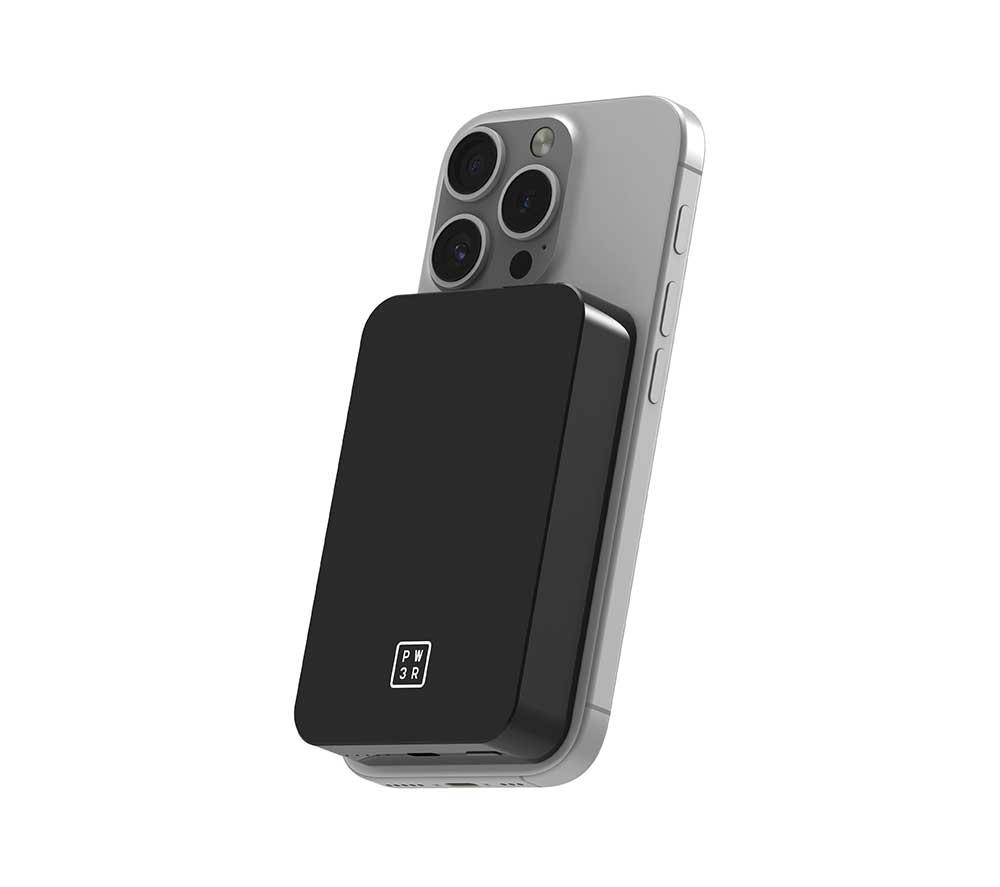 PW3R PWPB10KM 10000 mAH Portable Magnetic Power Bank - Black image number 3 of 7