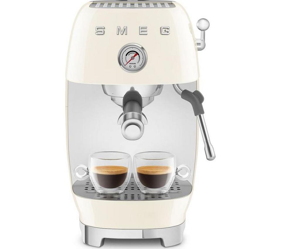 SMEG Espresso with Cold Brew ECF03 Coffee Machine – Cream