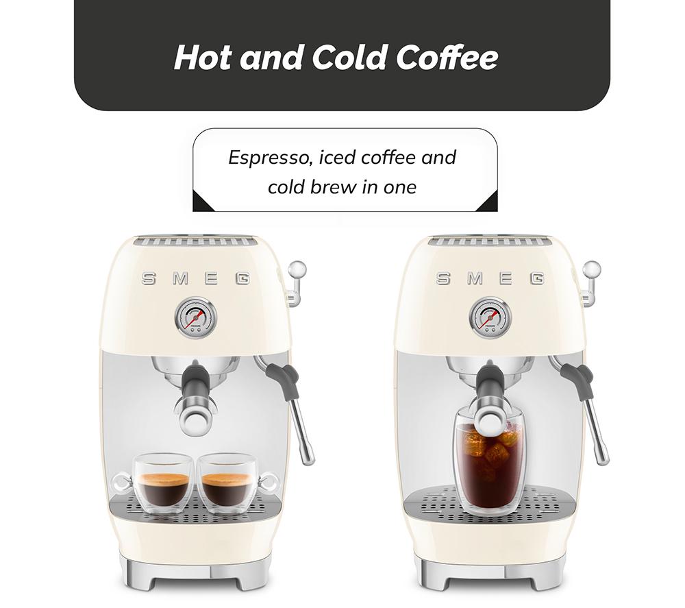 SMEG Espresso with Cold Brew ECF03 Coffee Machine &ndash; Cream image number 2 of 10