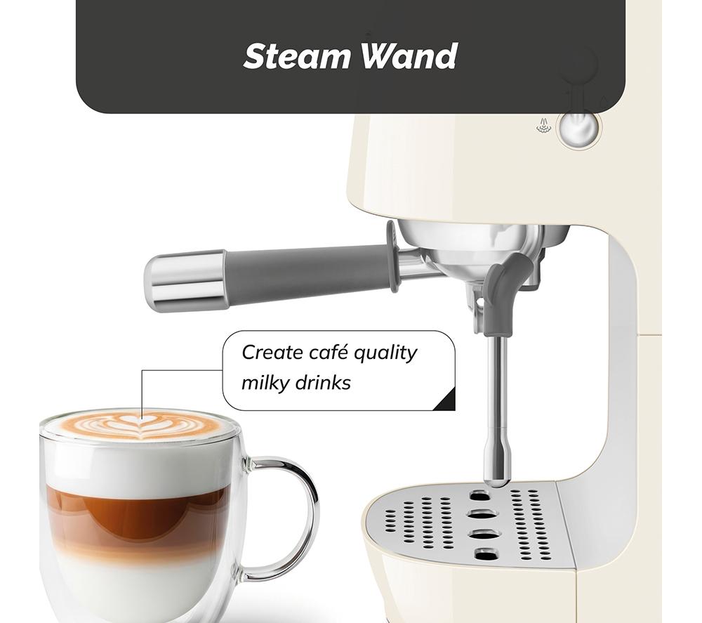 SMEG Espresso with Cold Brew ECF03 Coffee Machine &ndash; Cream image number 5 of 10
