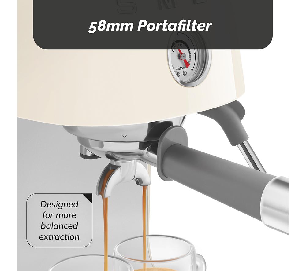 SMEG Espresso with Cold Brew ECF03 Coffee Machine &ndash; Cream image number 7 of 10