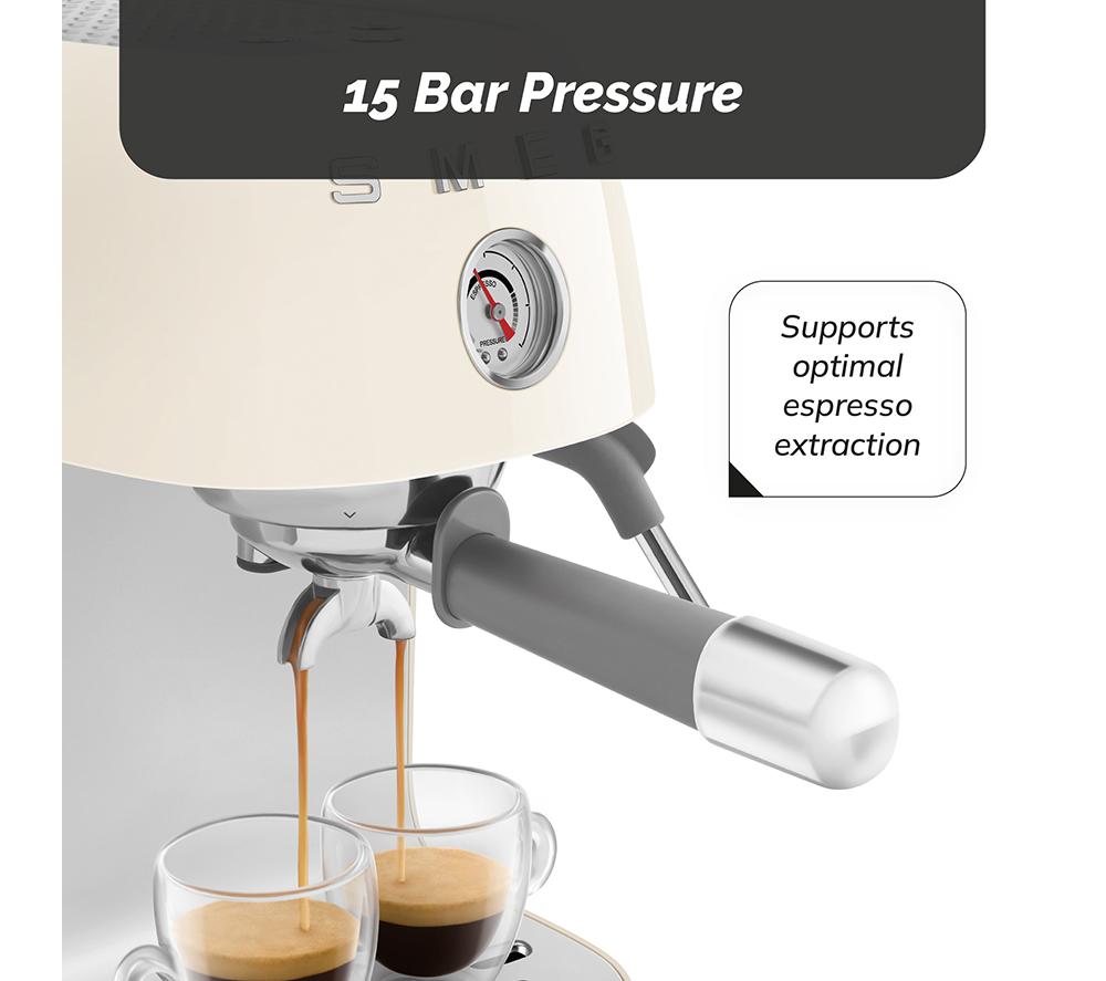 SMEG Espresso with Cold Brew ECF03 Coffee Machine &ndash; Cream image number 9 of 10