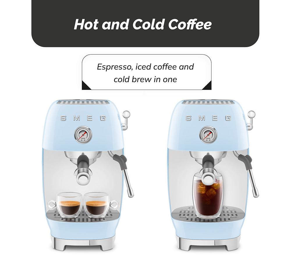 SMEG Espresso with Cold Brew ECF03 Coffee Machine &ndash; Pastel Blue image number 2 of 10
