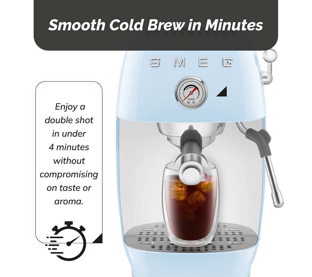 SMEG Espresso with Cold Brew ECF03 Coffee Machine &ndash; Pastel Blue image number 3 of 10