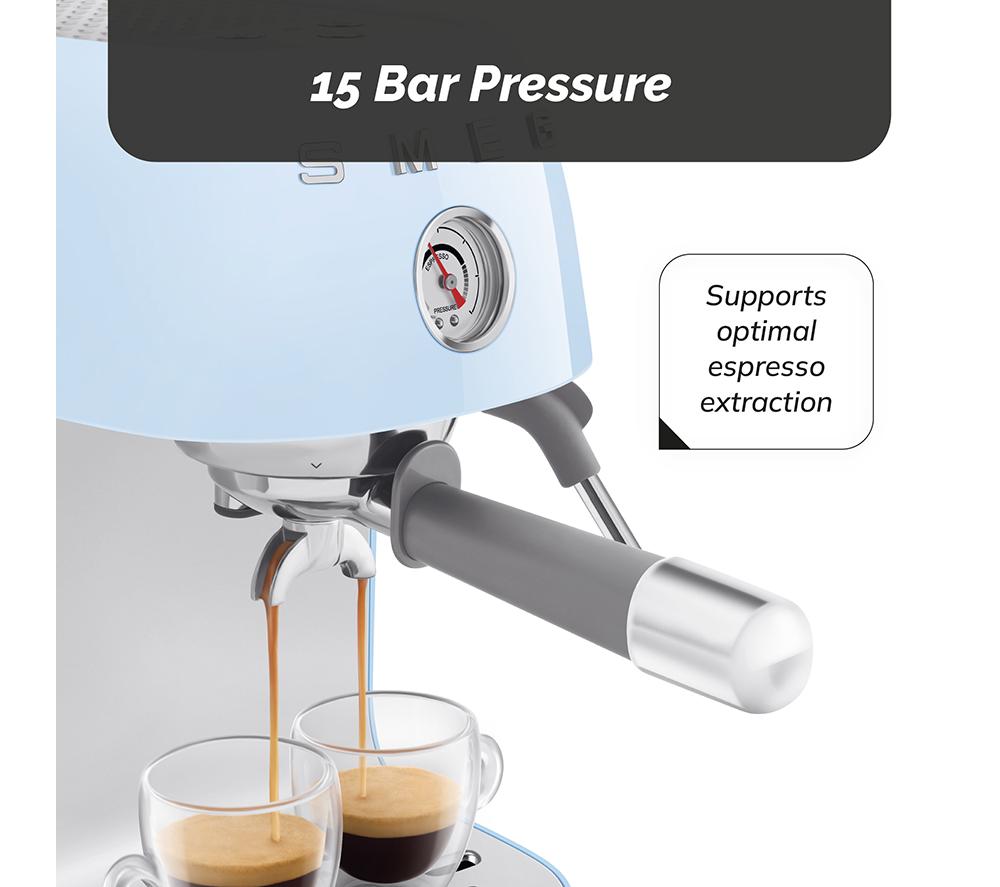 SMEG Espresso with Cold Brew ECF03 Coffee Machine &ndash; Pastel Blue image number 9 of 10