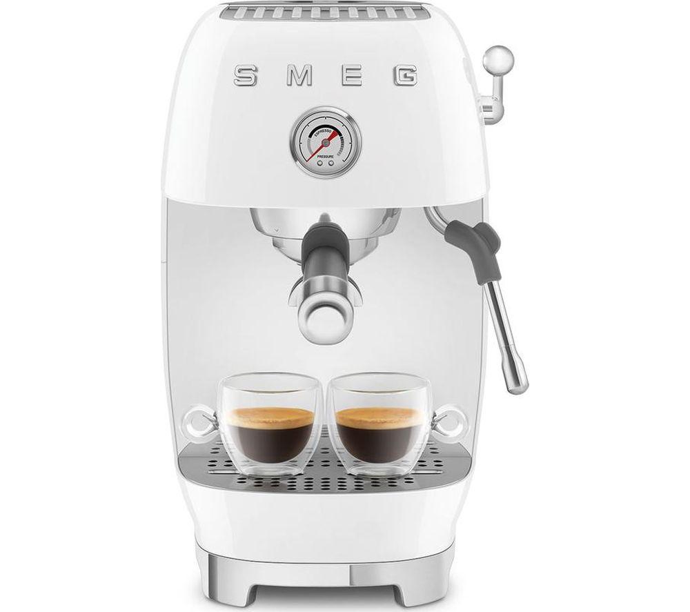 Smeg Espresso With Cold Brew Ecf03 Coffee Machine  White, White