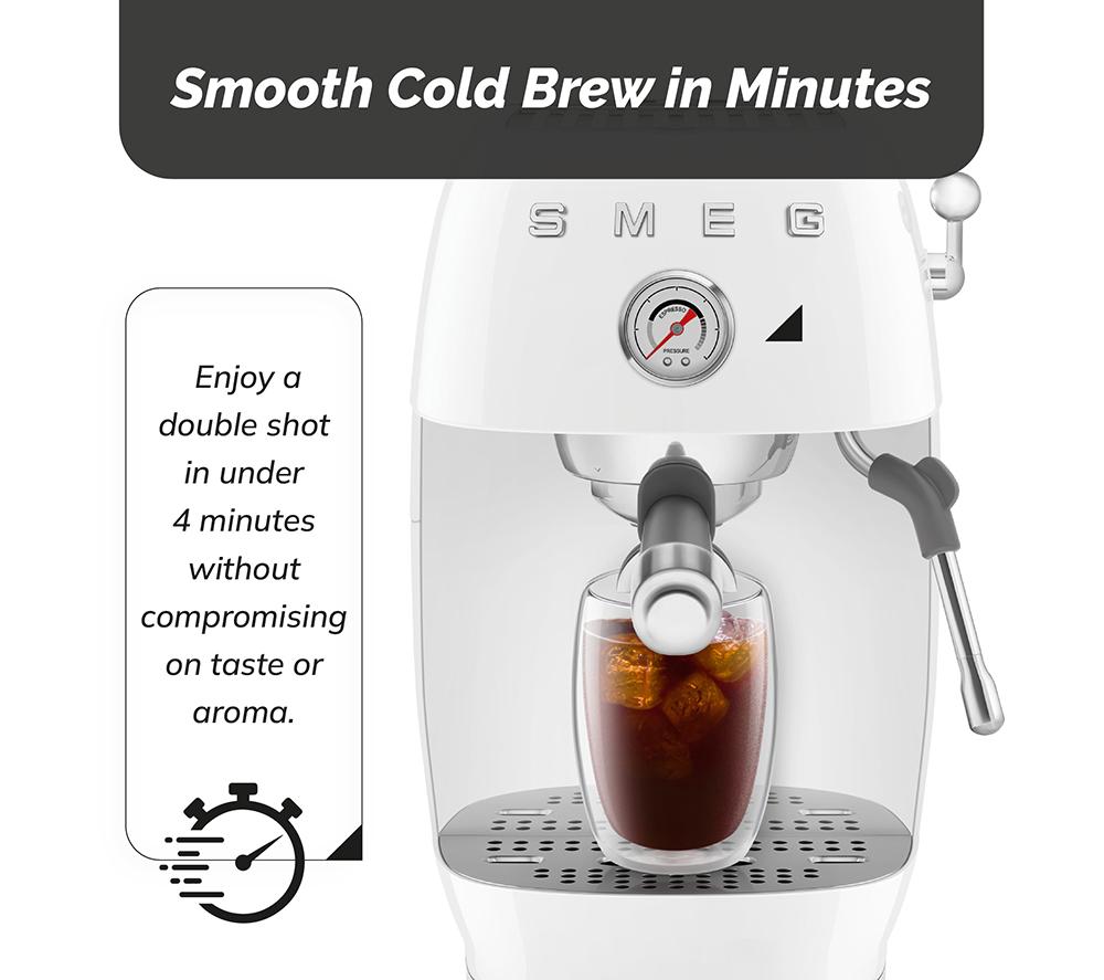 SMEG Espresso with Cold Brew ECF03 Coffee Machine &ndash; White image number 3 of 10