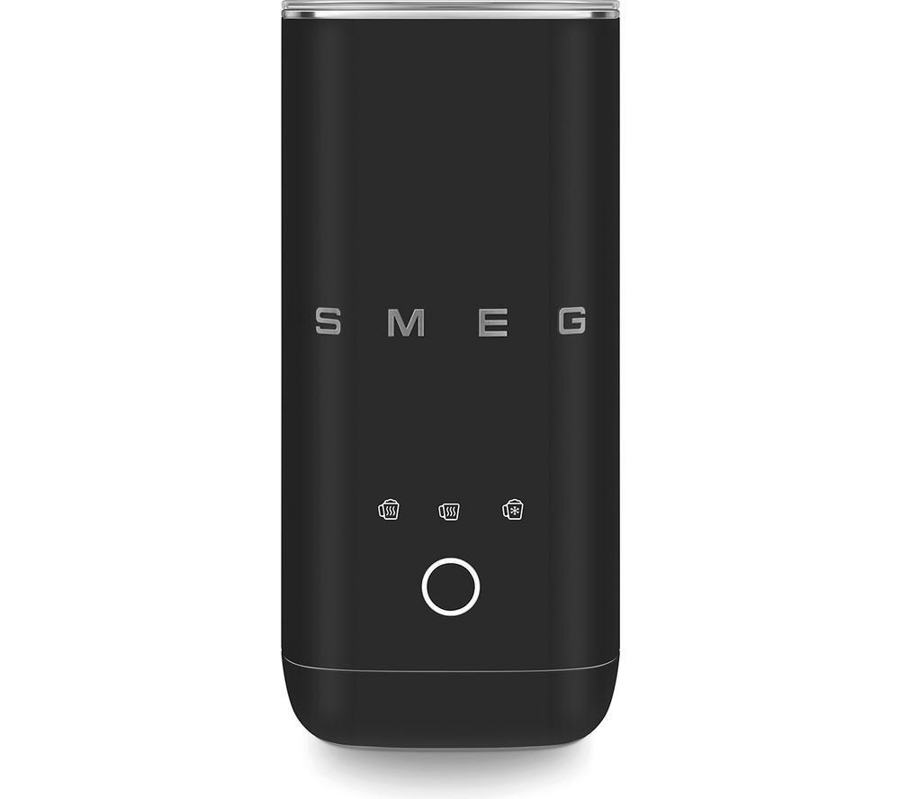 Smeg 50'S Style Mff02blmuk Electric Milk Frother - Matte Black, Black