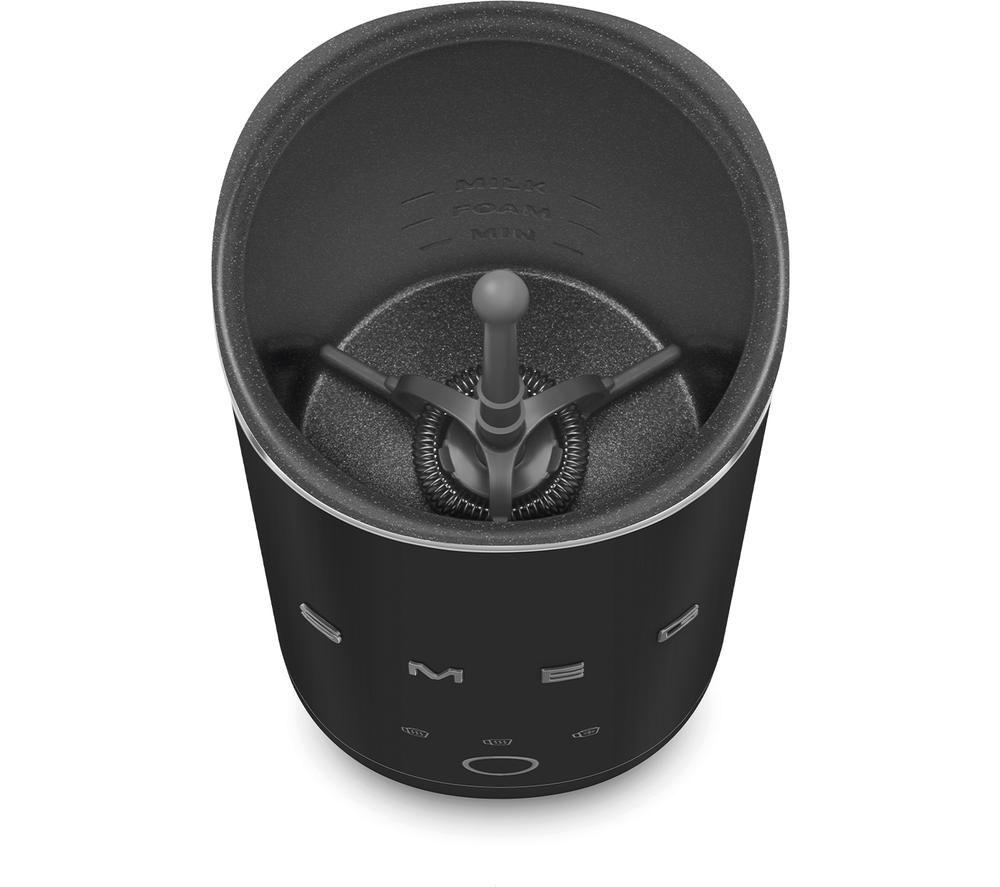 SMEG 50's Style MFF02BLMUK Electric Milk Frother - Matte Black image number 8 of 10