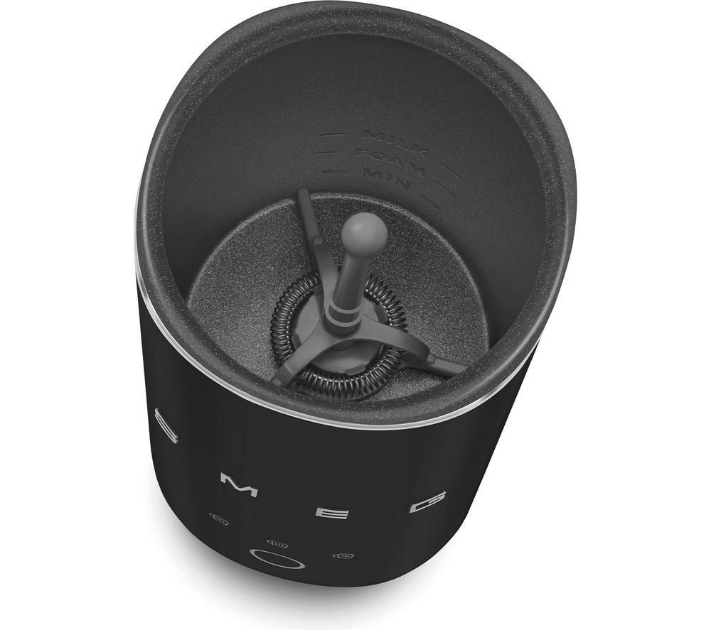 SMEG 50's Style MFF02BLMUK Electric Milk Frother - Matte Black image number 10 of 10
