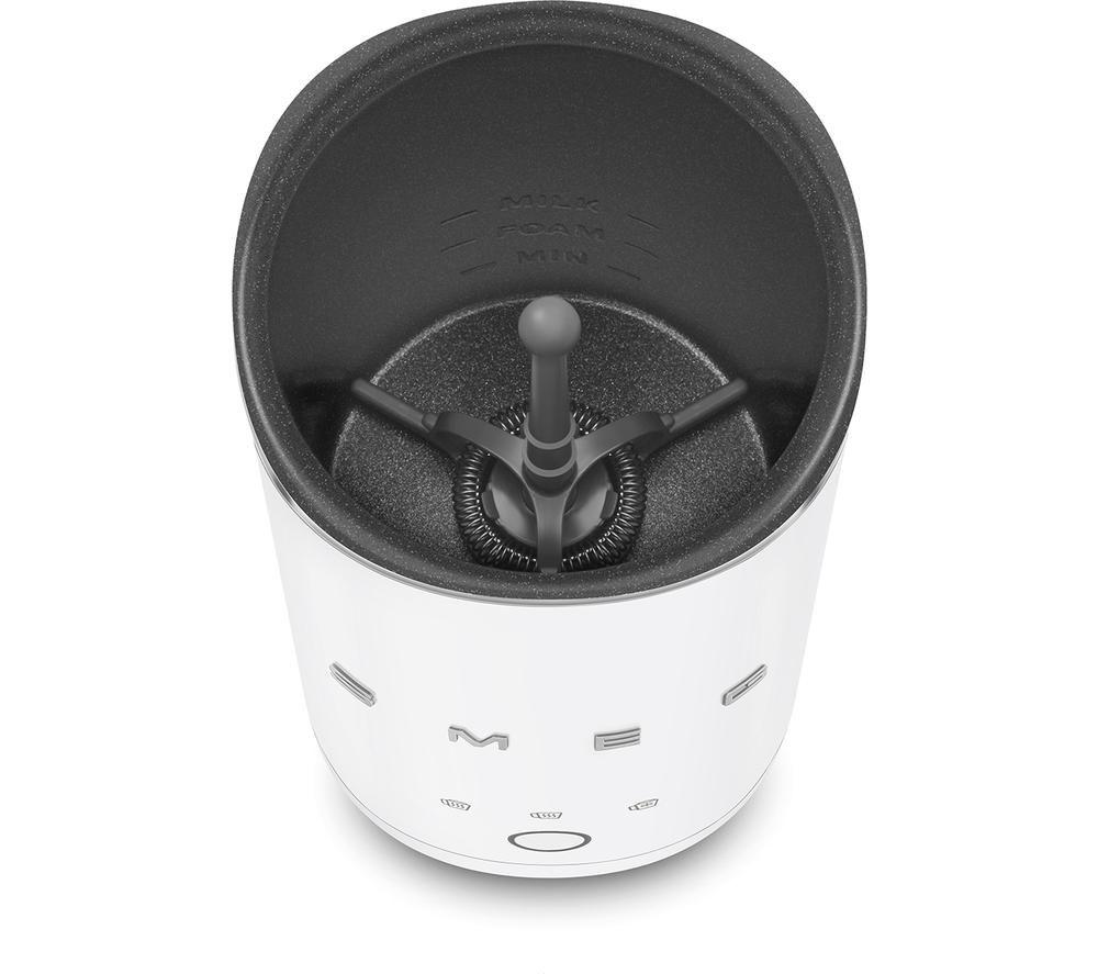 SMEG 50's Style MFF02WHMUK Electric Milk Frother - Matte White image number 7 of 8