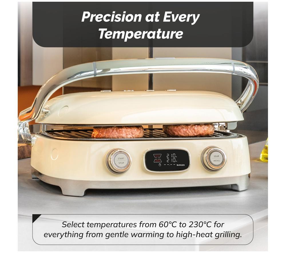 SMEG 50's Style MGF01BLUK Multi Grill - Cream image number 3 of 14