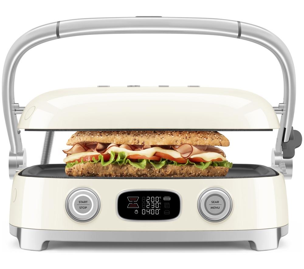 SMEG 50's Style MGF01BLUK Multi Grill - Cream image number 10 of 14
