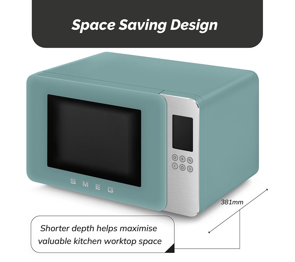 SMEG Collezione MOC01EGMUK Microwave with Grill - Emerald Green image number 3 of 9