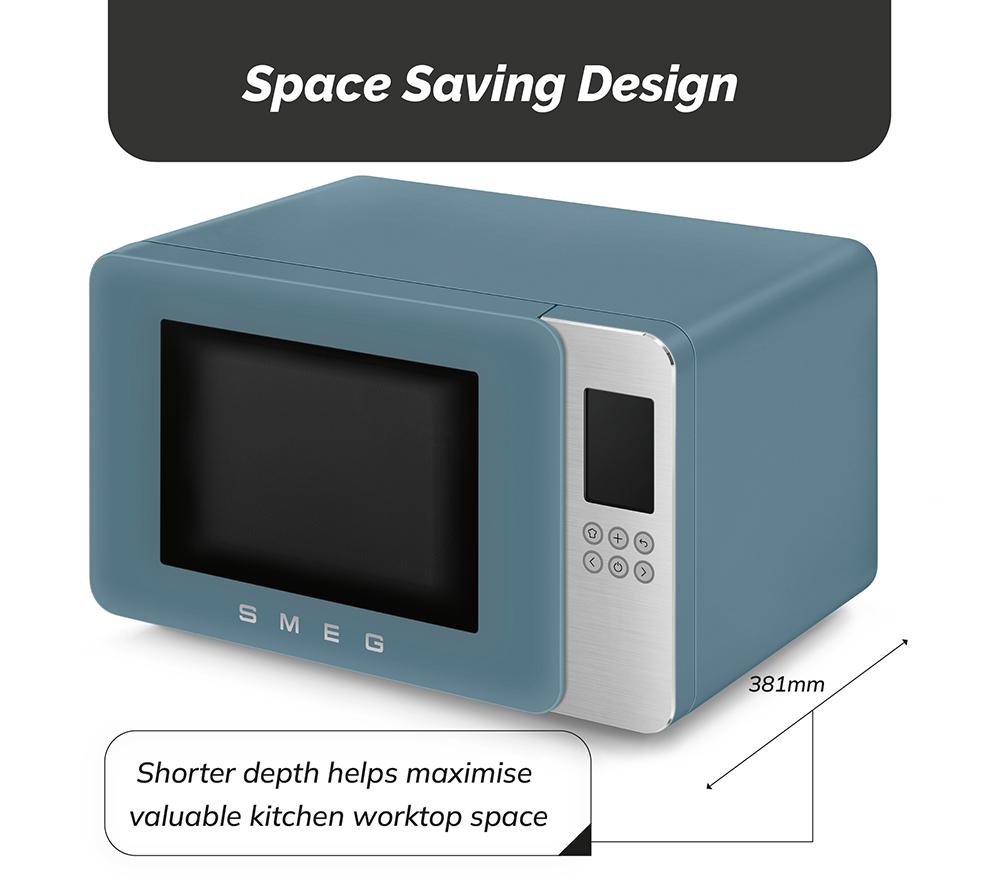 SMEG Collezione MOC01SBMUK Microwave with Grill - Storm Blue image number 3 of 9