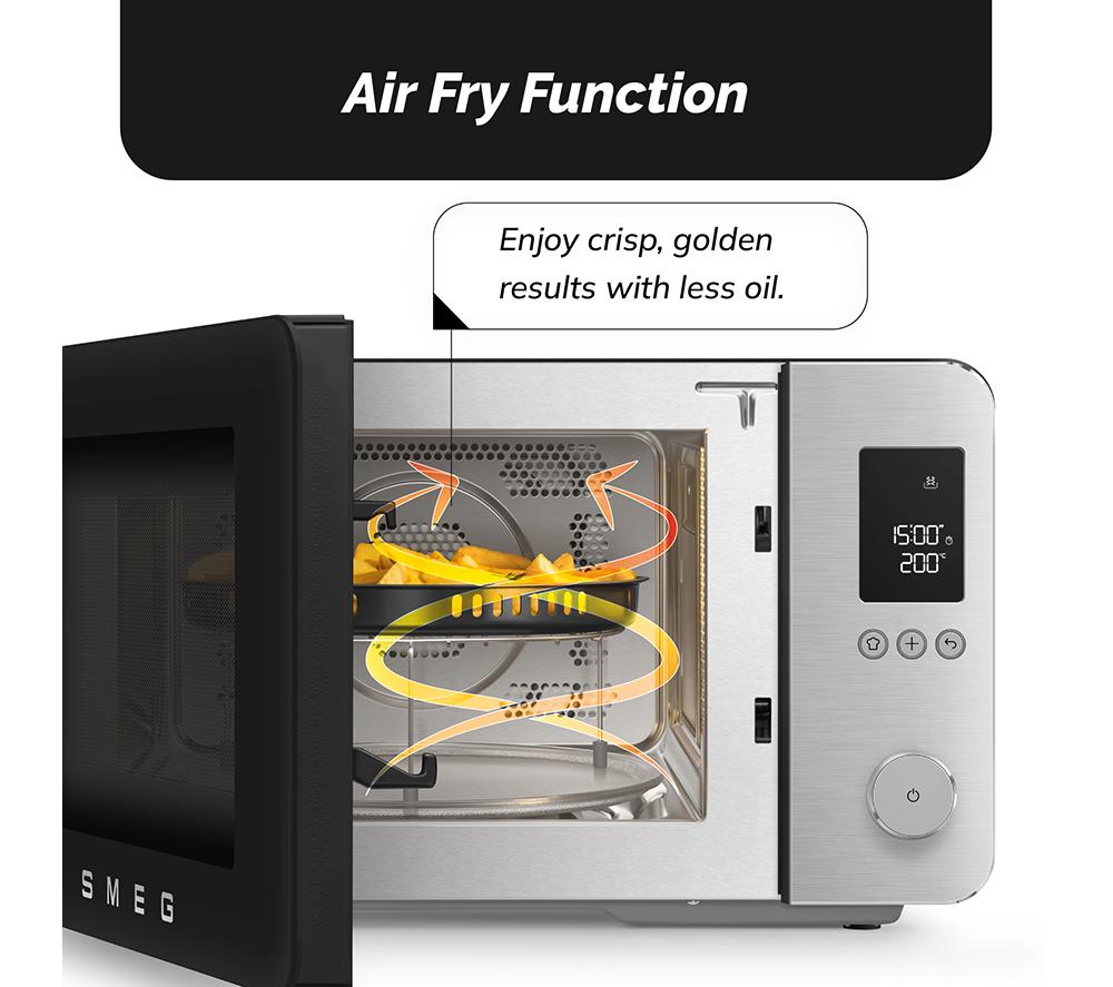 SMEG Collezione MOC02BLMUK Combination Microwave - Black image number 2 of 8