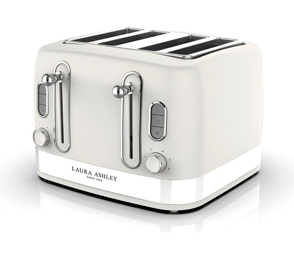 VQ Laura Ashley EEJB310 4-Slice Toaster & Jug Kettle Bundle - Cotton White image number 9 of 9