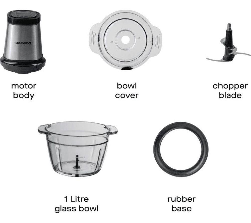 DAEWOO SDA2732GE Mini Chopper - Black & Silver image number 2 of 5