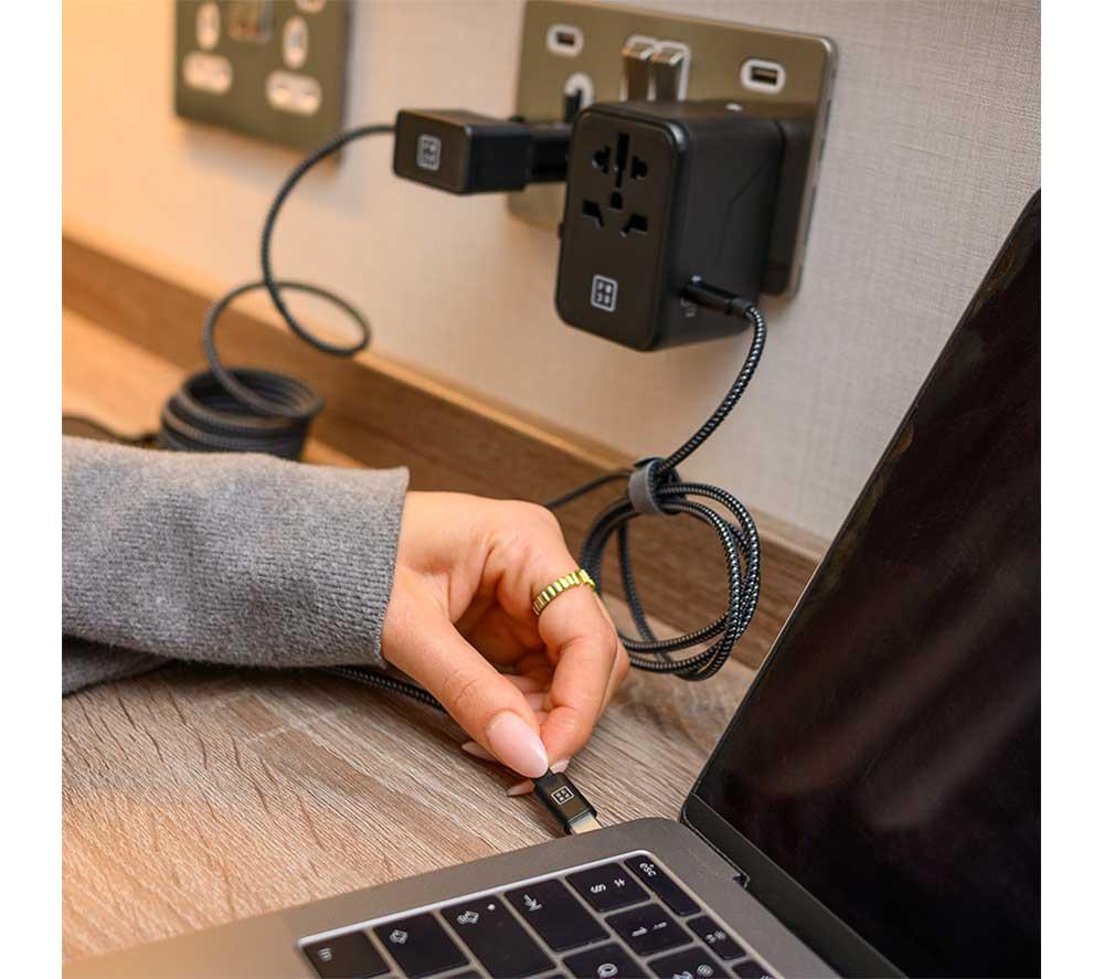PW3R PTAP65W USB Type-C GaN Travel Charger - Black image number 8 of 9